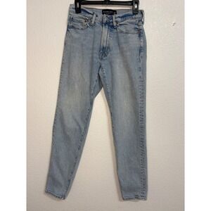 Abercrombie & Fitch 90s Slim Jeans Light Wash Vintage Stretch 28W 30L Womens